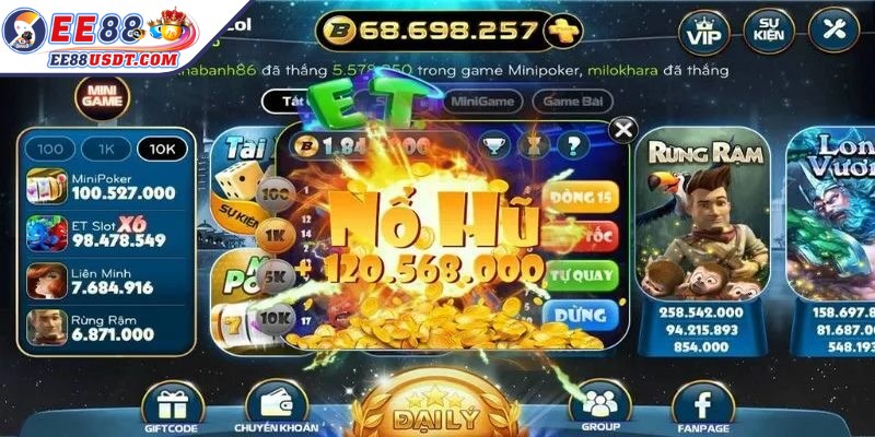 Nổ hũ tài xỉu đang trở thành một trò chơi phổ biến nhất hiện nay